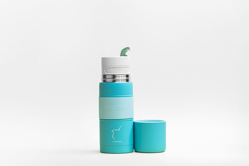 CasaMatea Colorful Tumbler - Teal | opened